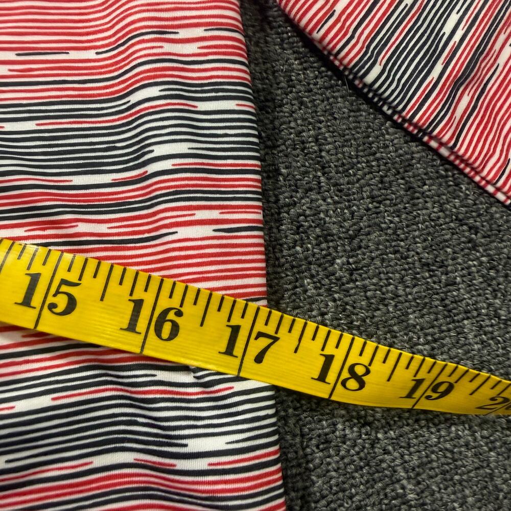 Vintage Y2k Nivo Red Black 3/4 Sleeve Button Front Golf Tennis Polo Small - Picture 5 of 5